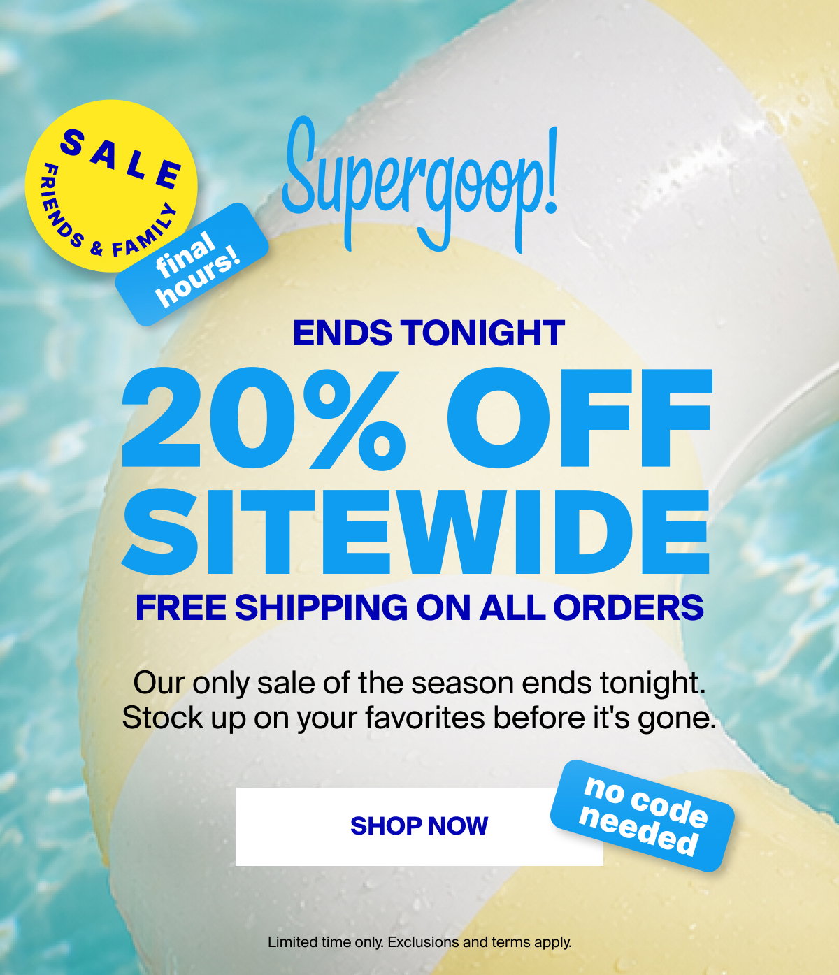 20% Off Sitewide Ends Tonight
