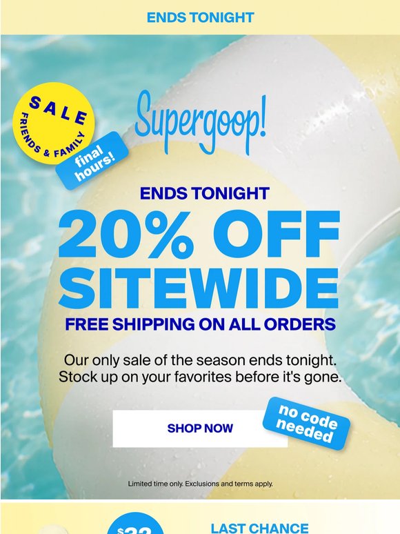 ALMOST OVER: Don't let 20% off sitewide expire
