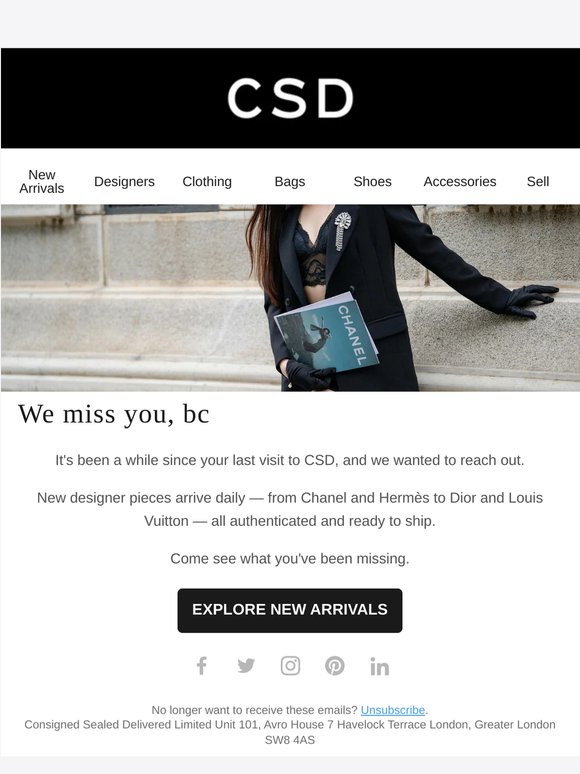 We miss you — come see what's new