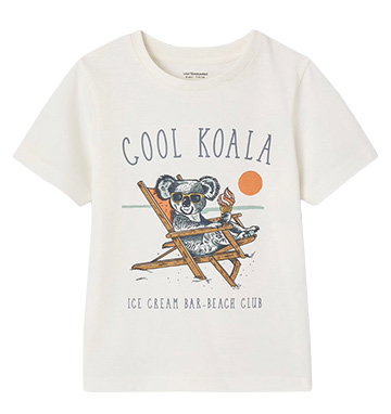 Fun Animal T-Shirts vanilla and green