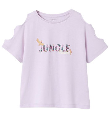 short-sleeved t-shirt jungle print