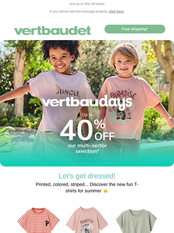 Summer t-shirts up to 40% off 👕