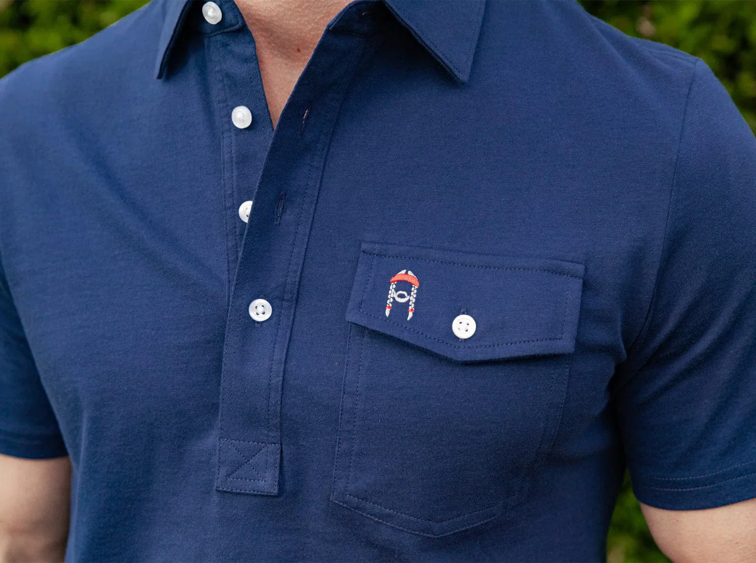 Image of Willie Nelson Players Shirt - The Icon - Navy
