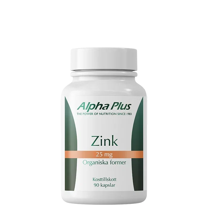 Alpha Plus Zink 25 mg 90 kapslar