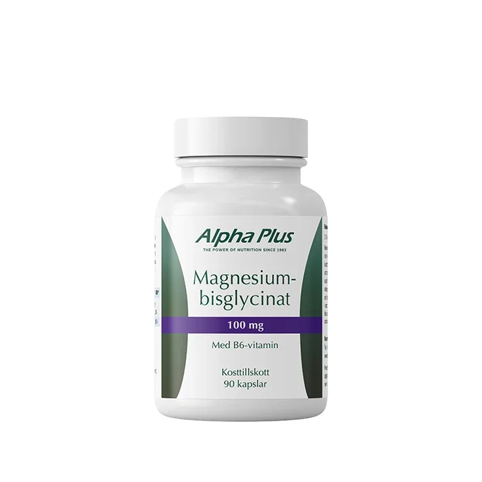 Alpha Plus Magnesiumbisglycinat 100mg 90 kapslar 