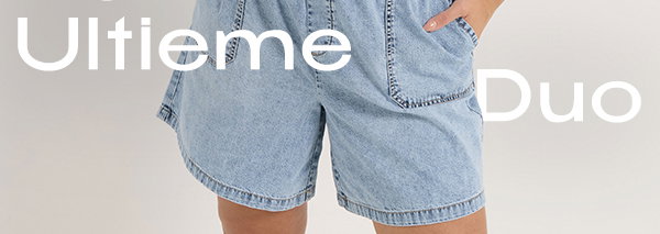 YOURS Gebleekte blauwe shorts met trekkoord
