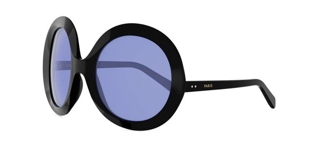CELINE DISC Black Round Sunglasses