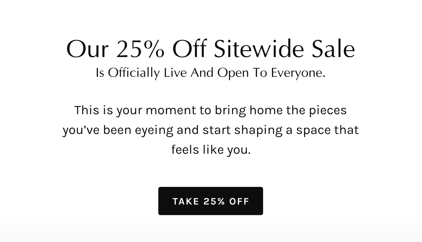 Our 25% off sitewide sale is officially live and open to everyone. No code needed!