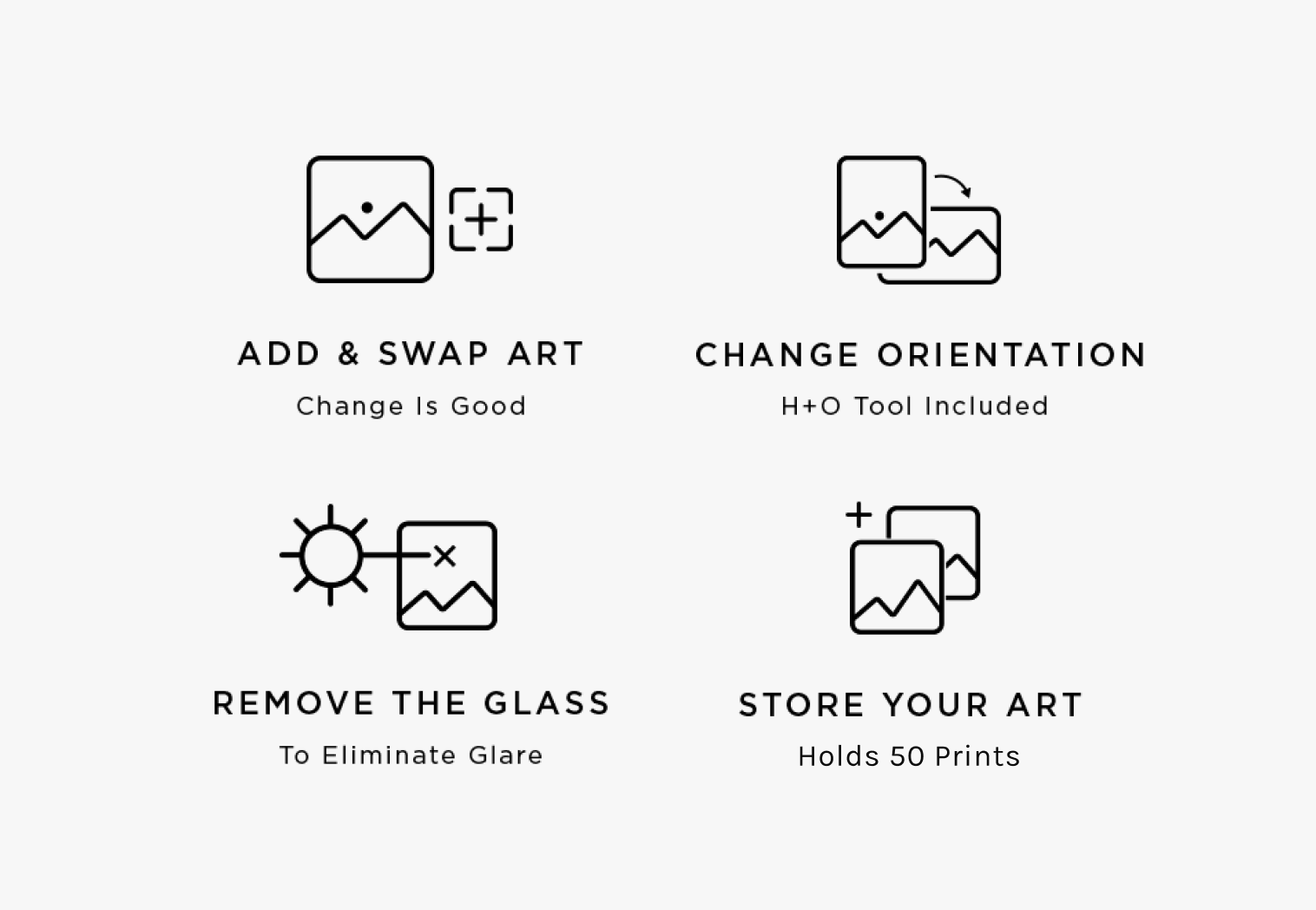 Add & Swap Art - Change Orientation - Remove The Glass - Store Your Art
