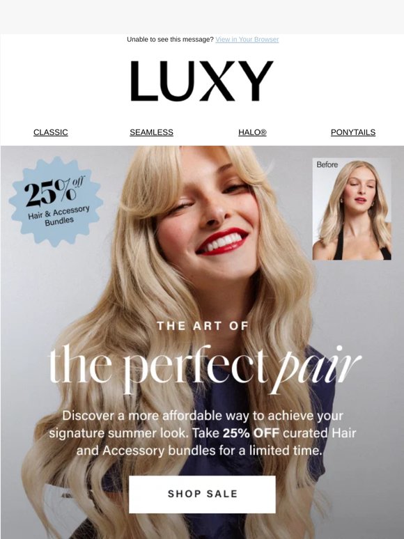 Save 25% on our curated Hair & Accessory Bundles