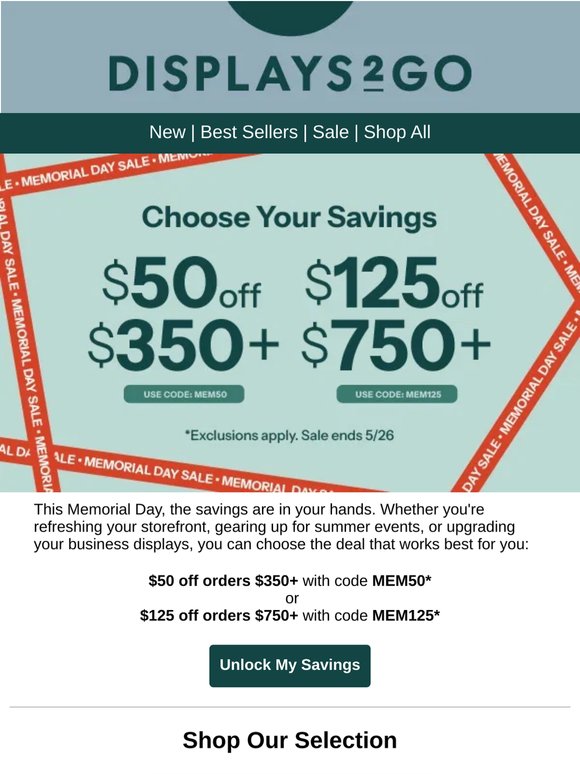 LIVE: MEMORIAL DAY SALE