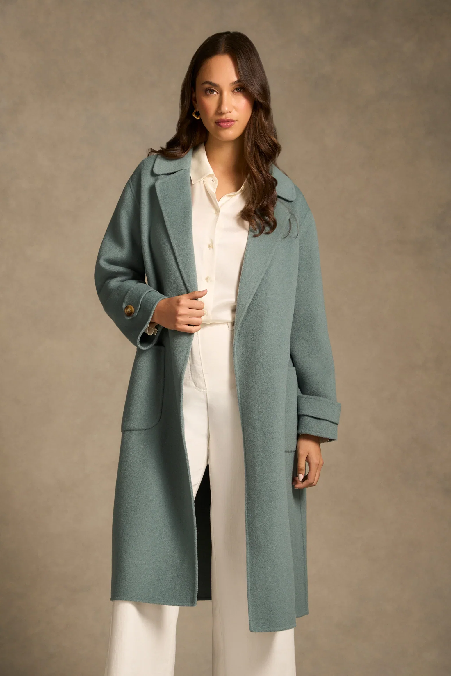 Image of Wool Coat - Steel Blue