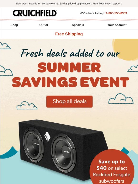 Summer Savings, new deals added.