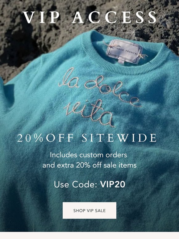 VIP Early Access to Memorial Day Sale. 🎉