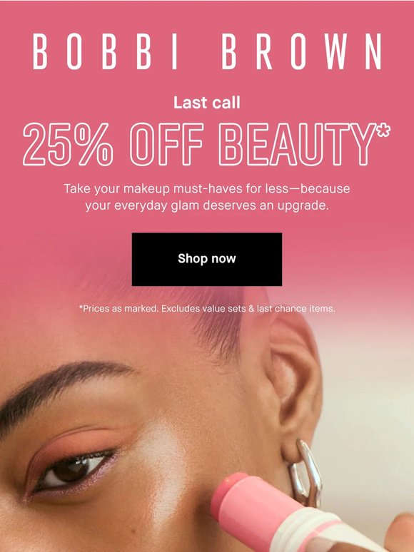 Last Day for 25% Off Makeup