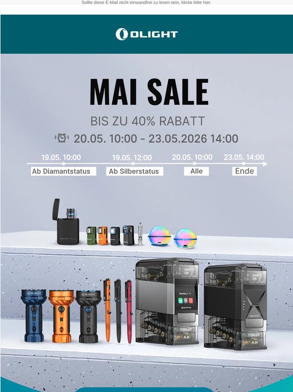 In zwei Tagen: Mai Sale mit bis zu 40% Rabatt 🔔