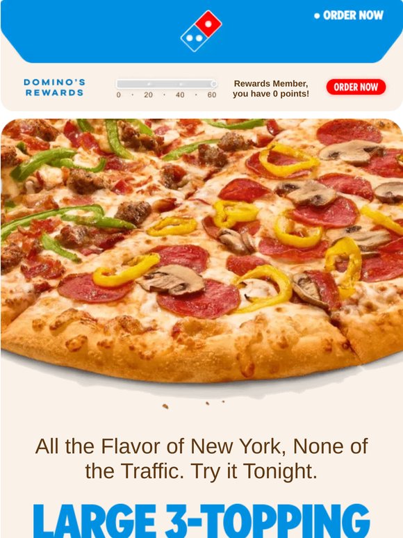 Rewards Member, have you had our NY Style Pizza yet? 👀