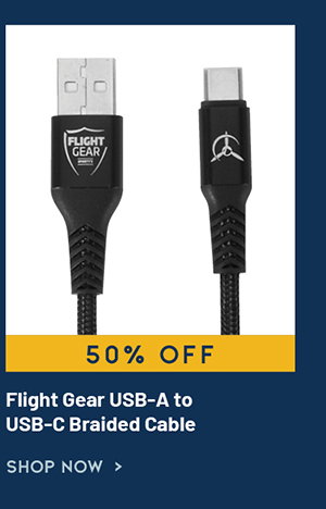 Flight Gear USB-A to USB-C Braided Cable