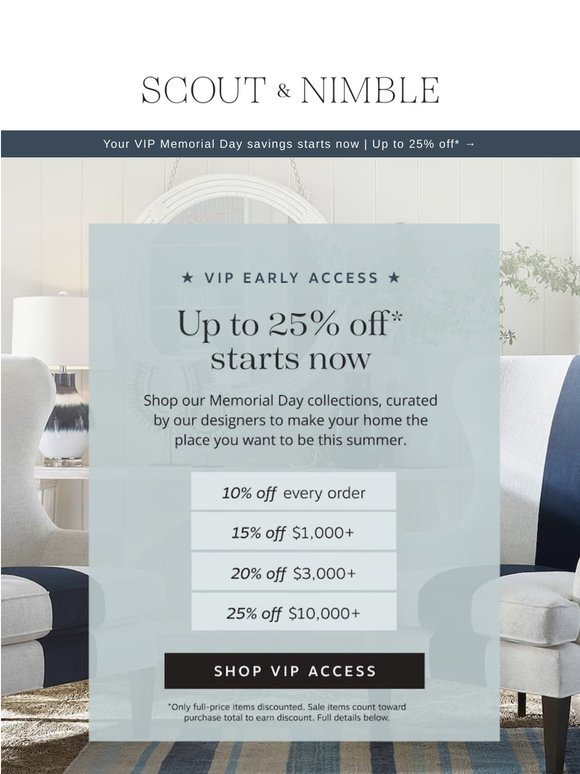 Your Memorial Day Sale starts now
