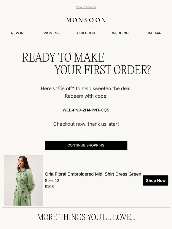Still thinking about it? Here's 15% off...