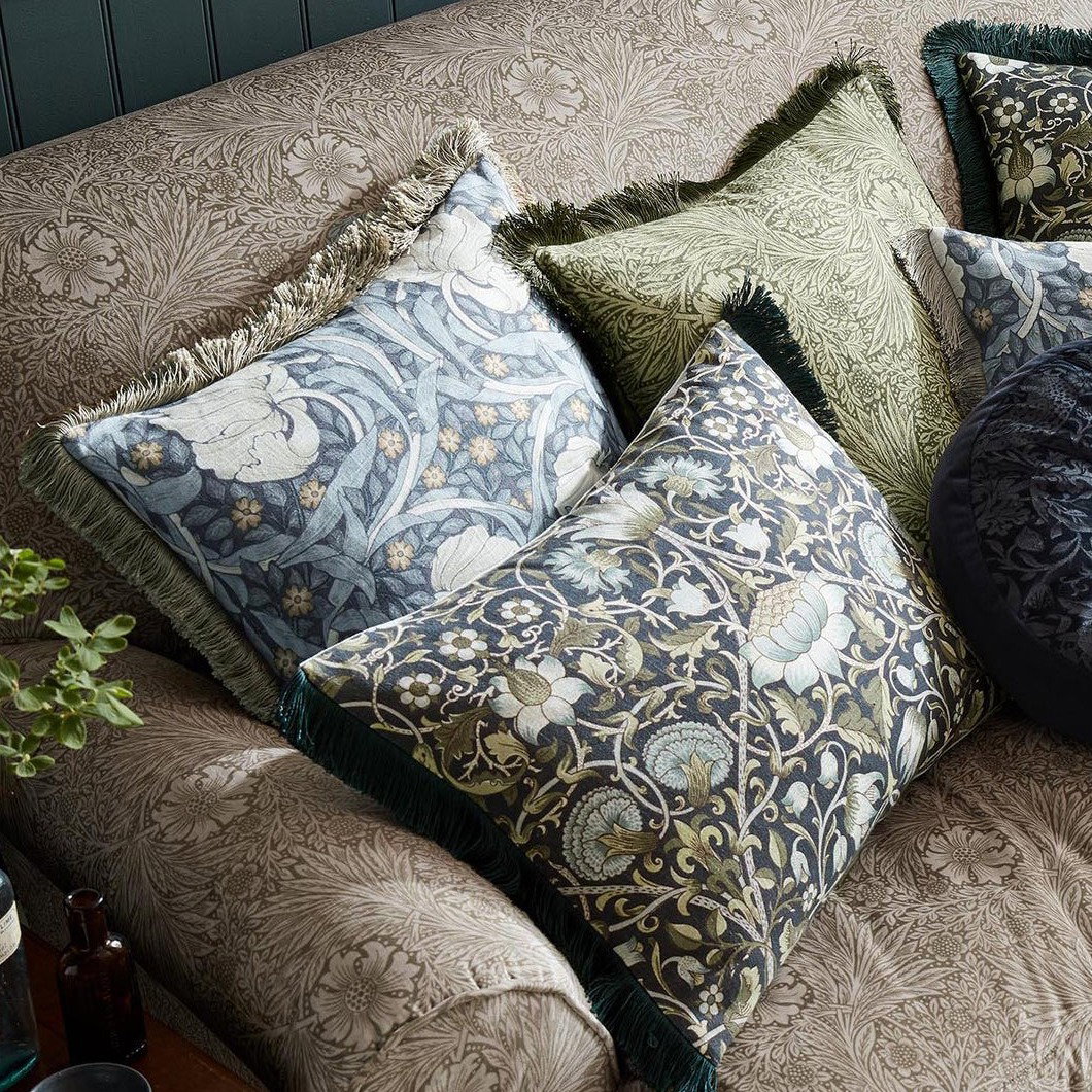 William Morris At Home Pimpernel Filled Cushion