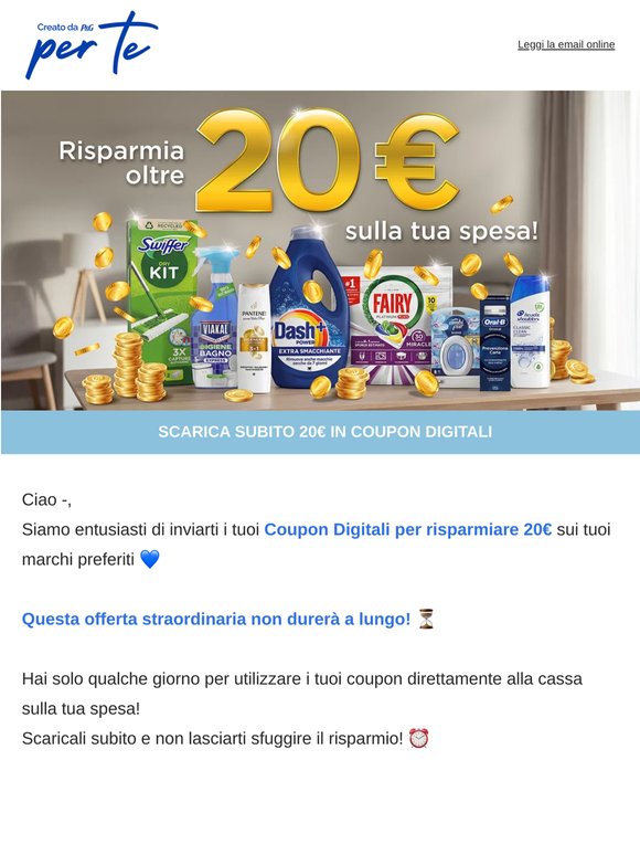 —, i tuoi coupon digitali stanno per scadere!