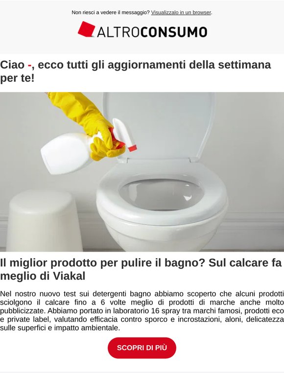 Miglior detergente bagno 2026: ecco qual è