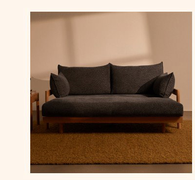 Slideaway Sofa Bed in Chenille Slate