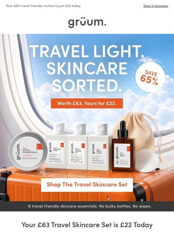 Save £41 on Travel Skincare 😎