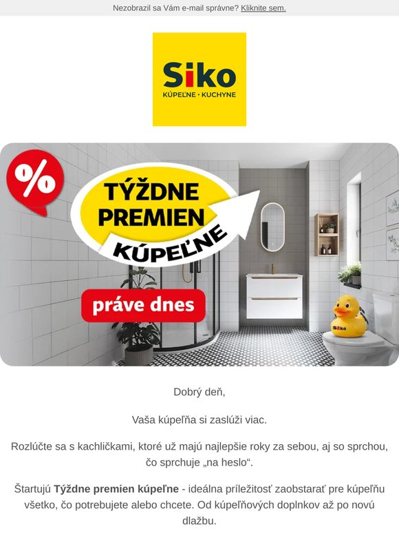 Vaša kúpeľňa volá po zmene