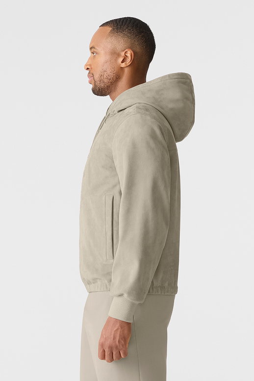 SYLAS-SU Suede Hooded Jacket for Men