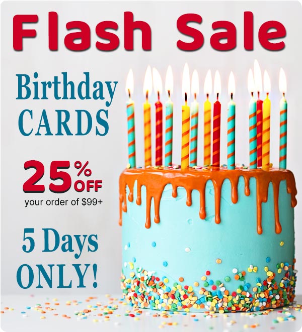 FLASH SALE ON BIRTHDAY CARDS