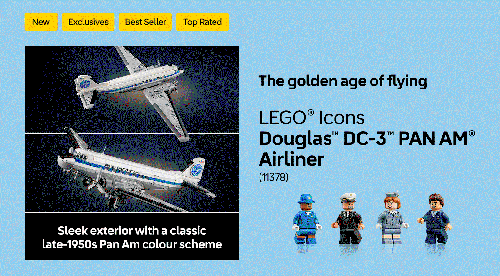 LEGO® Icons Douglas™ DC-3™ PAN AM® Airliner