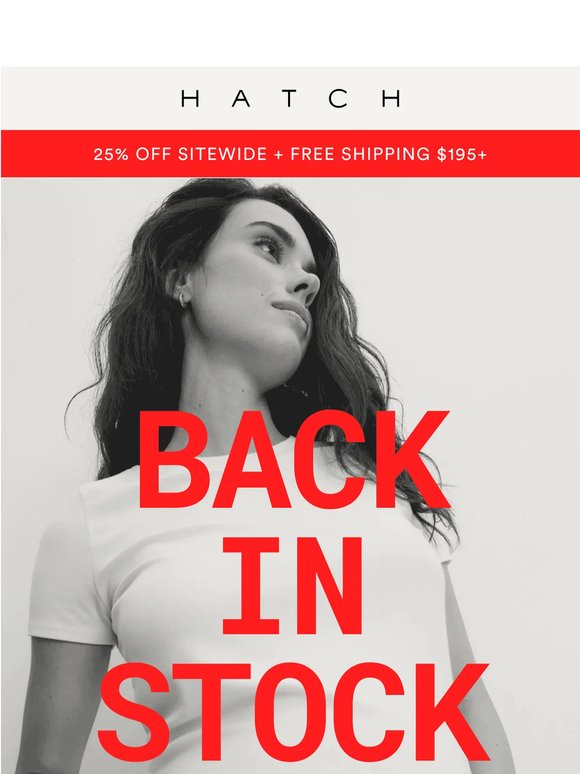 Back In Stock & On Sale