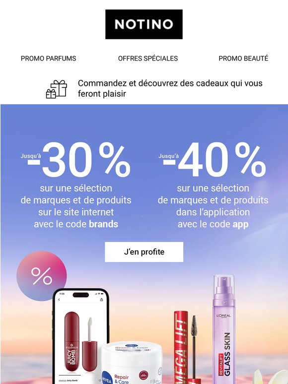 Une réduction allant jusqu’à 40 % vous attend !