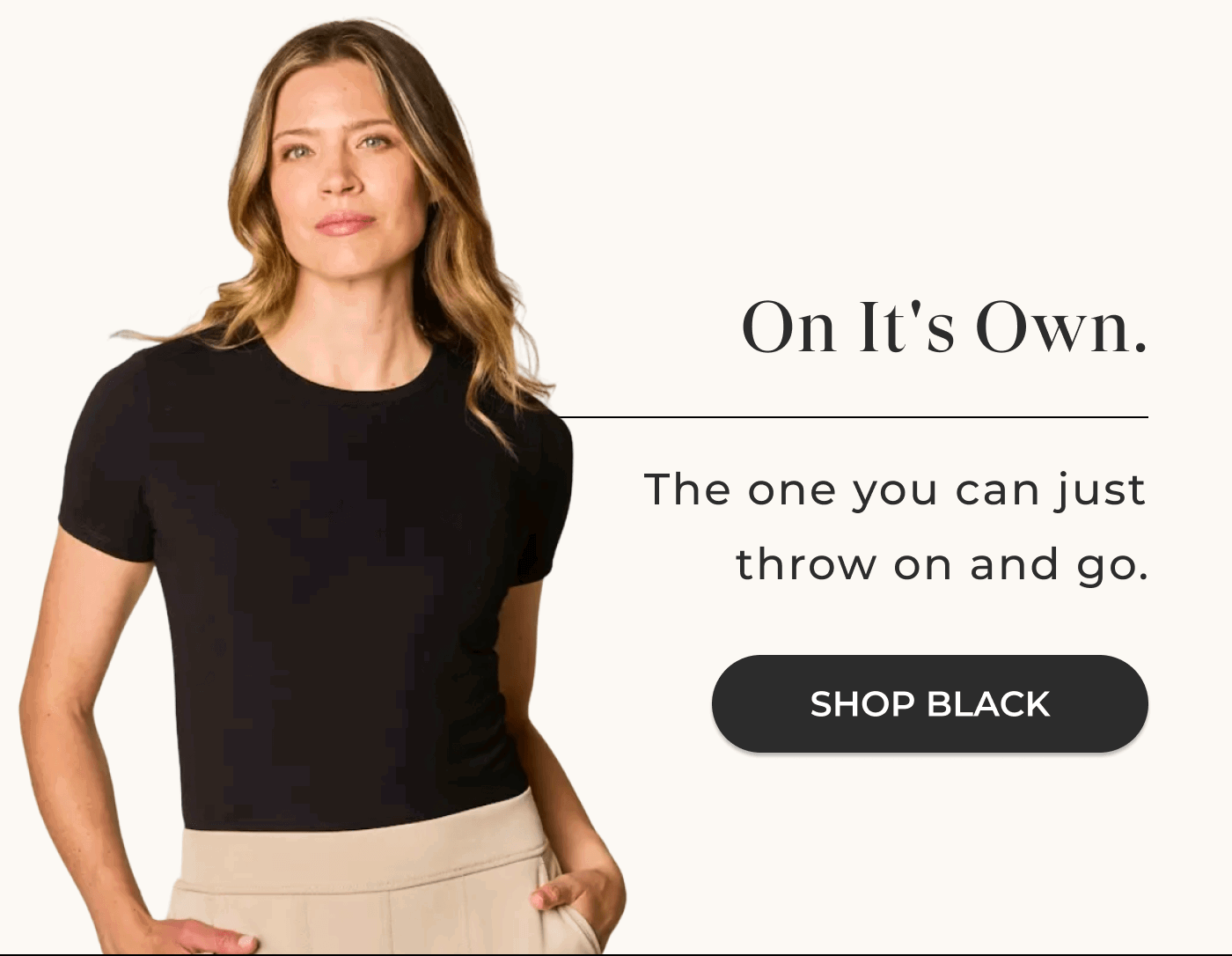 On it's own, with high-waisted shorts