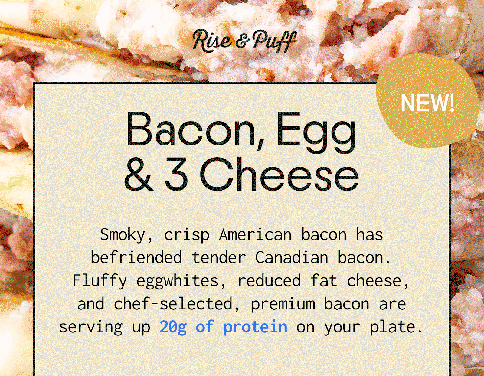 Bacon, Egg & 3 Cheese