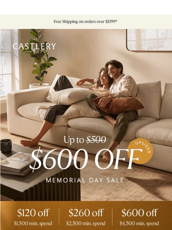 Memorial Day upsized savings are here