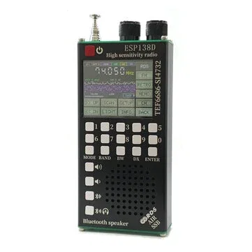 ESP138D ESP32 H-RADIO SI4732 Full Band FM AM SSB AIR Band Receiver + TEF6686 FM Receiver 2 in 1 Handheld Radio with Bluetooth