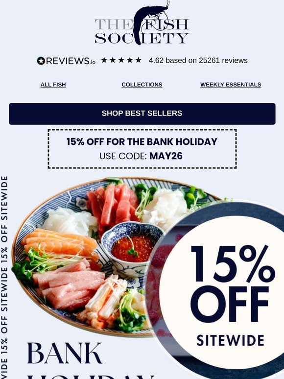 ☀️ Bank Holiday Treat: 15% Off Sitewide