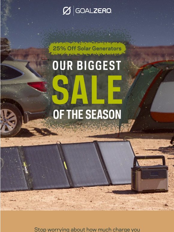 25% OFF Solar Generators ☀️🔋