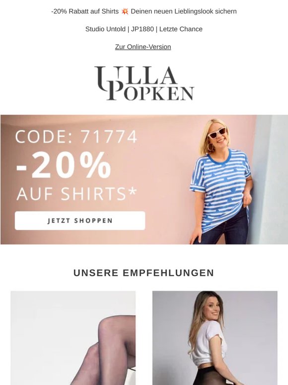Für dich: -20% auf Shirts 😱 Nur kurz!