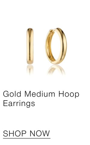 Gold Medium Hoop Earrings
