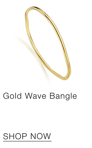 Gold Wave Bangle