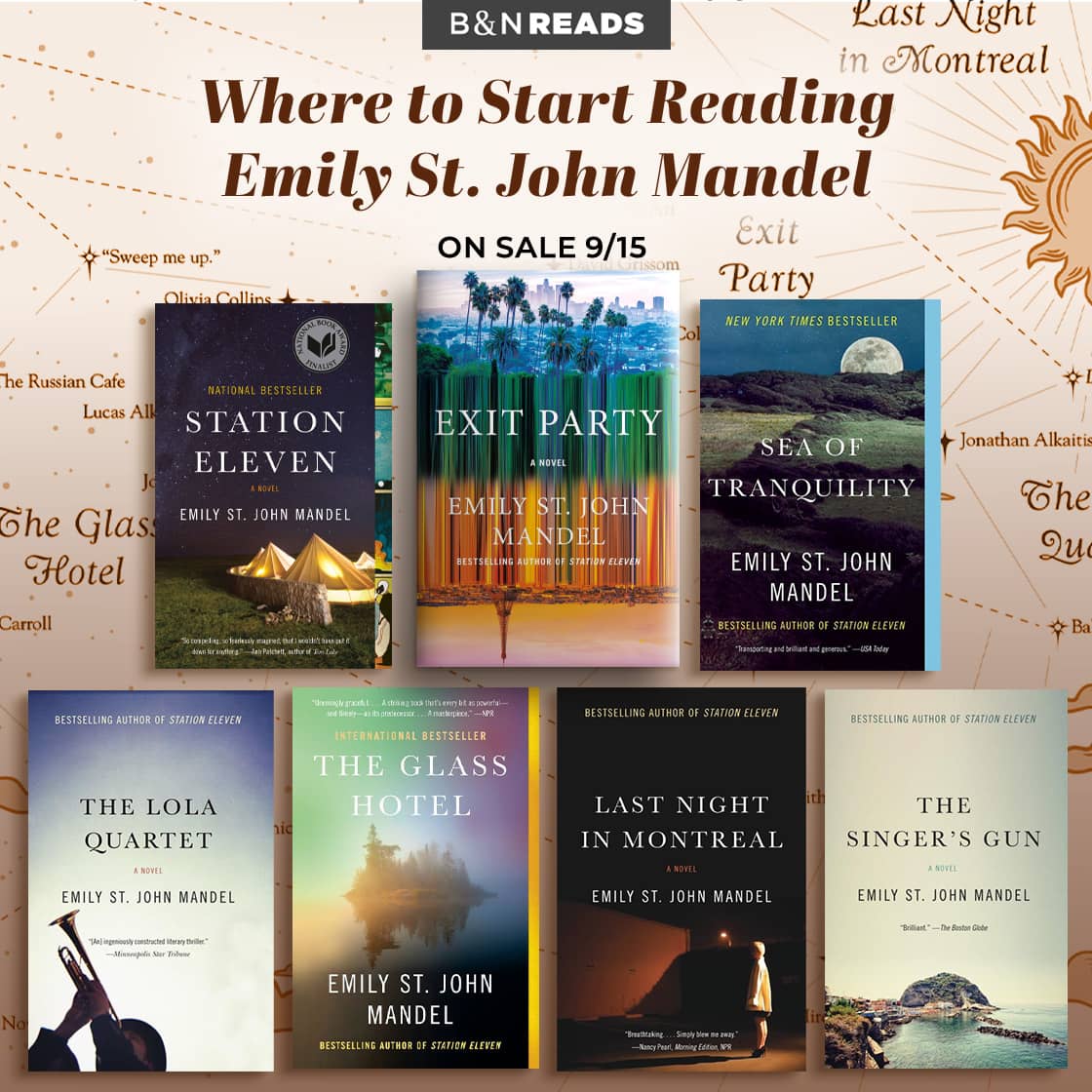 B&N READS | Where to Start Reading Emily St. John Mandel [Exit Party ON SALE 9/15]