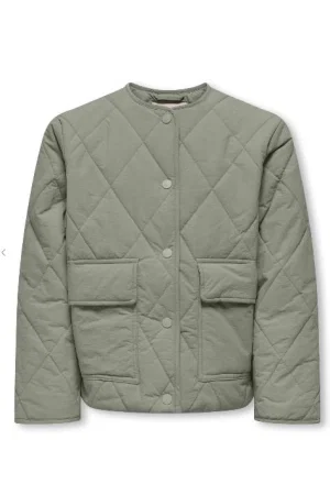 ONLY KOGROSALINA QUILTED JACKET VD OTW N: seagrass