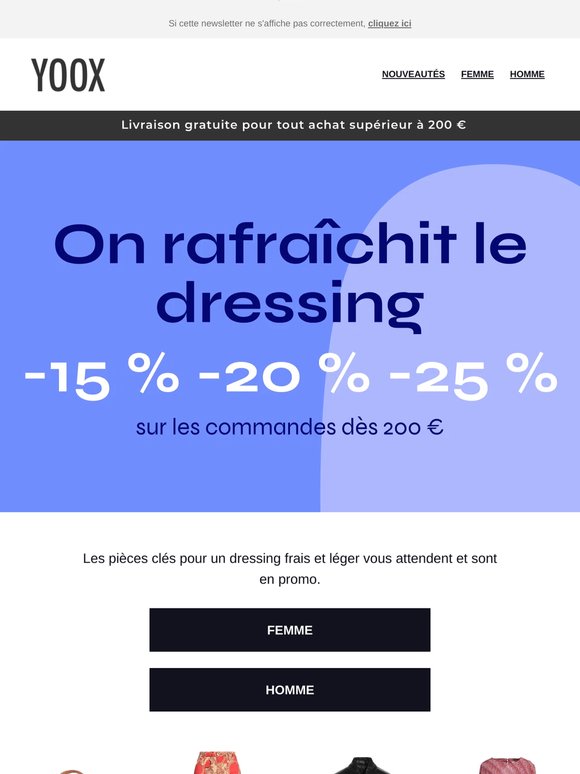 Les pièces clés pour un dressing frais et léger à -15 %, -20 % et -25 %