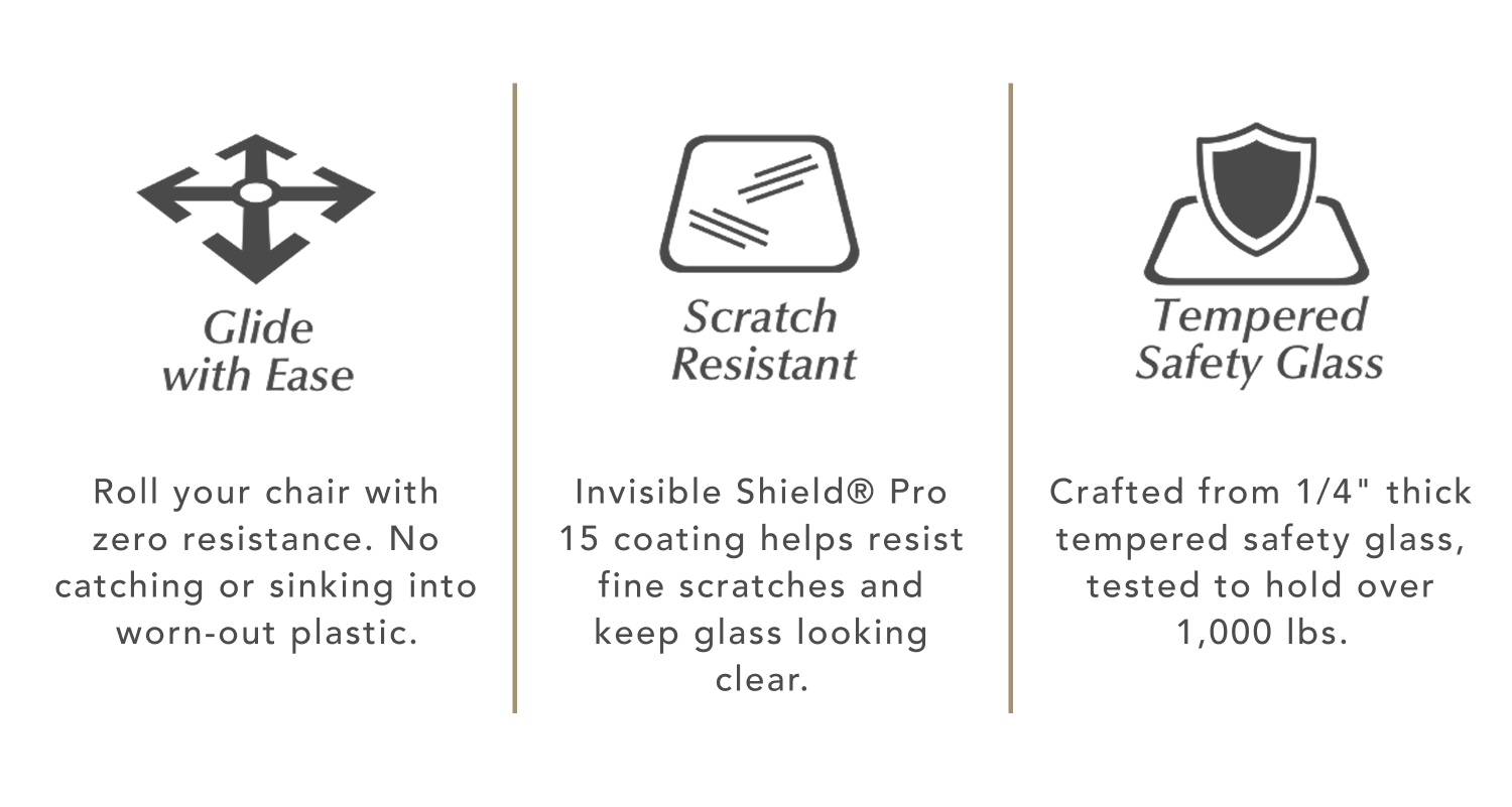 Glide with Ease, Scratch Resistant, Tempered Safety Glass