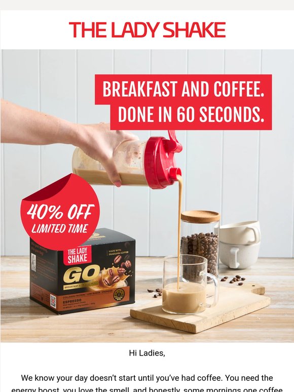 ☕ Breakfast + coffee in 60 seconds? Yes please.