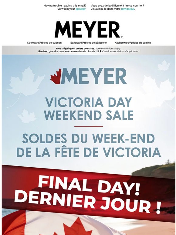 Victoria Day - save an extra 20% off sale! / Jour de la Reine - 20 % de réduction supplémentaire sur les articles en solde !